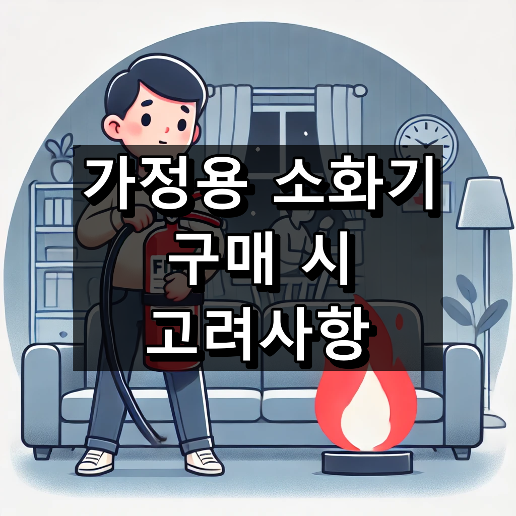 가정용 소화기 구매 전 고려해야할 것들