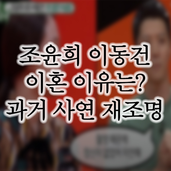  조윤희 이동건 결정적 이혼 사유 및 과거 사연 화제