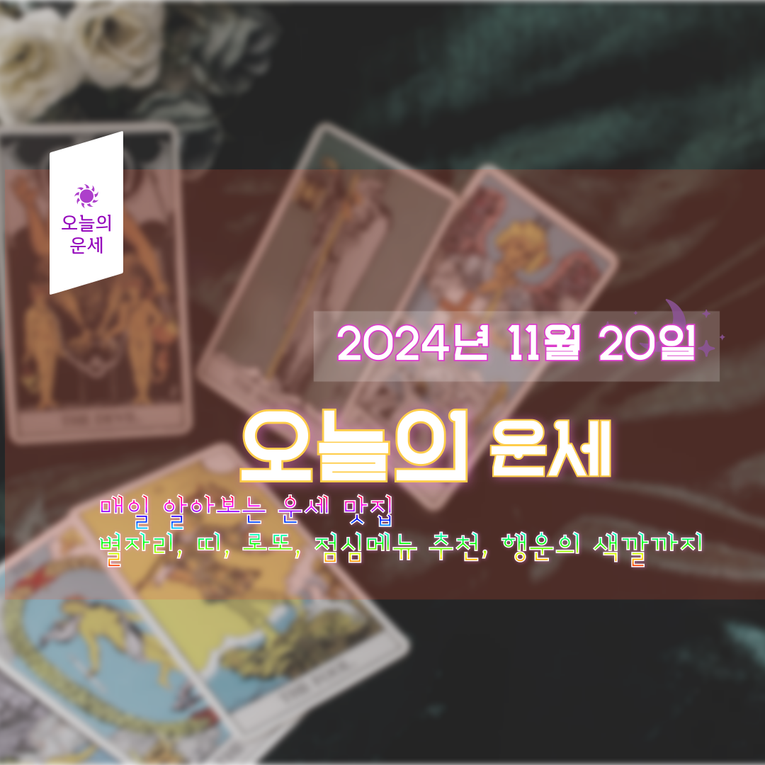 202년 11월 20일 오늘의 운세