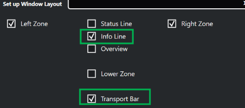 Lauout 설정 옵션