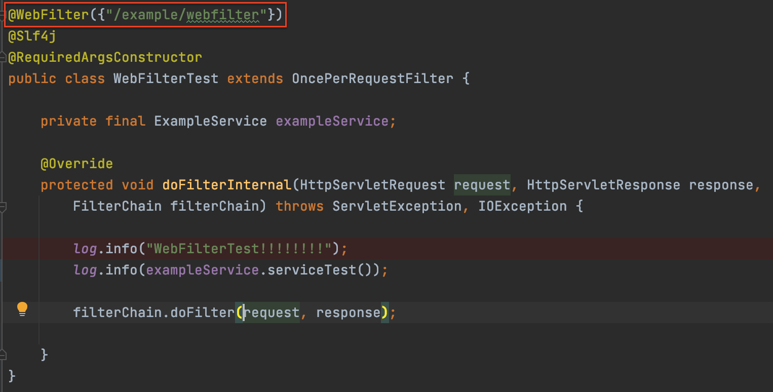 Spring store onceperrequestfilter example