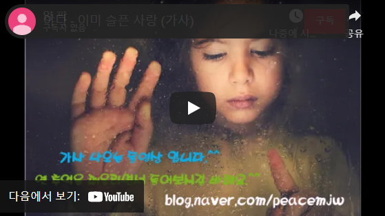  야다 - 이미 슬픈 사랑 ( 영상 내 가사 포함)