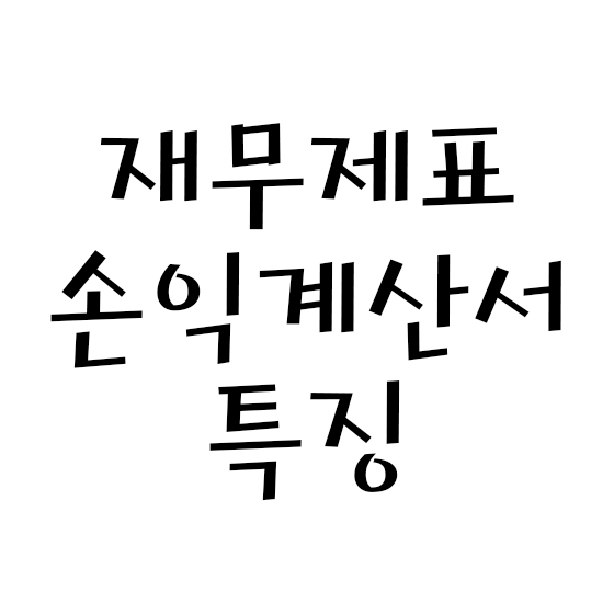  재무상태표 / 손익계산서 특징