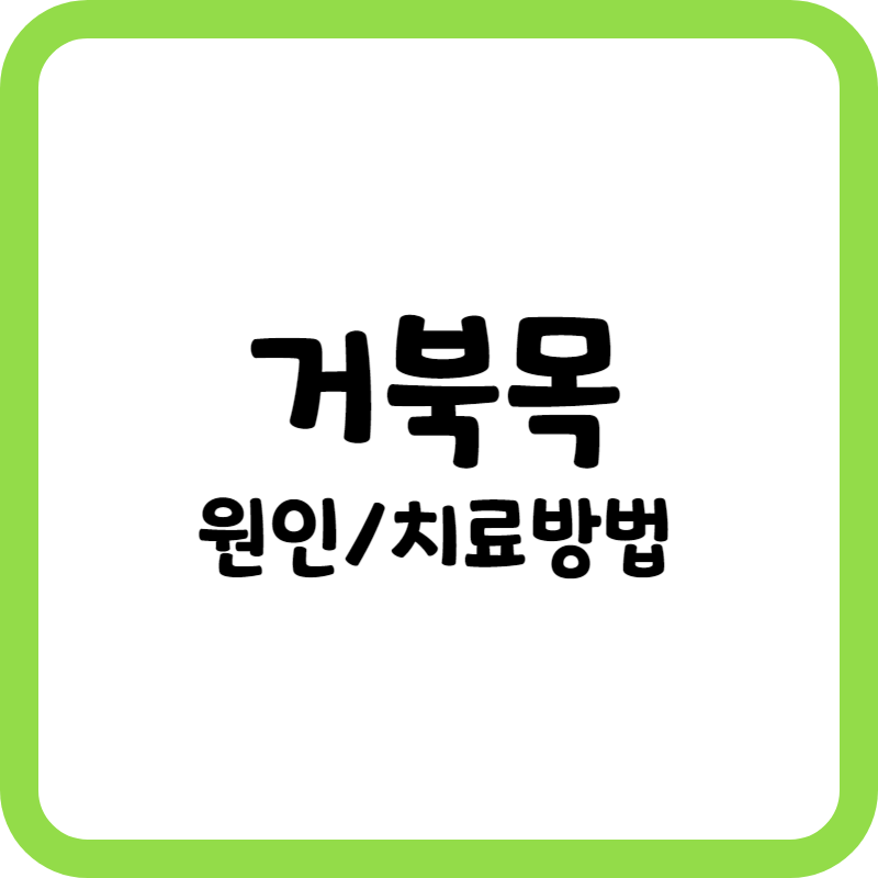 거북목 원인과 치료방법