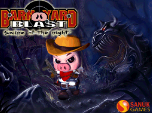  (NDS / USA) Barnyard Blast Swine of the Night - 닌텐도 DS 북미판 게임 롬파일 다운로드