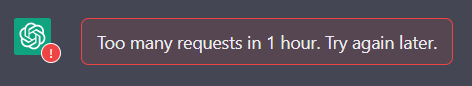 &quot;Too many requests in 1 hour. Try again later.&quot;