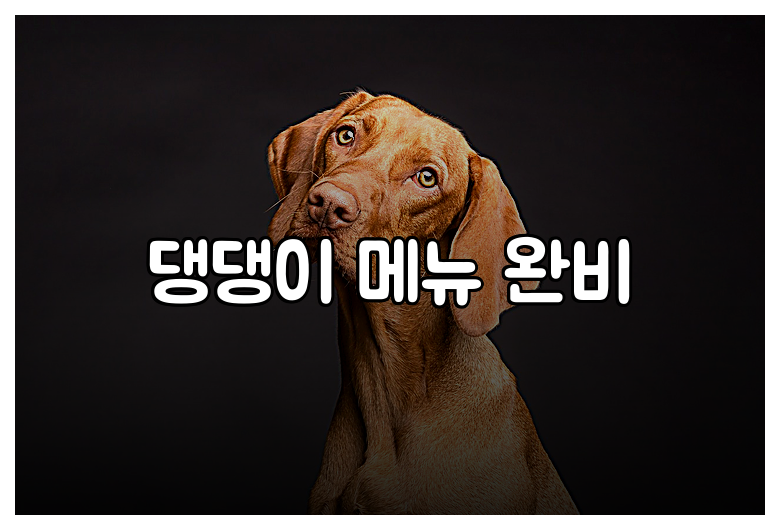 댕댕이 메뉴 완비
