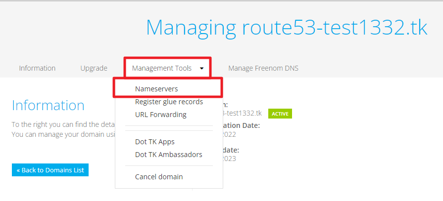 Lightsail-dns