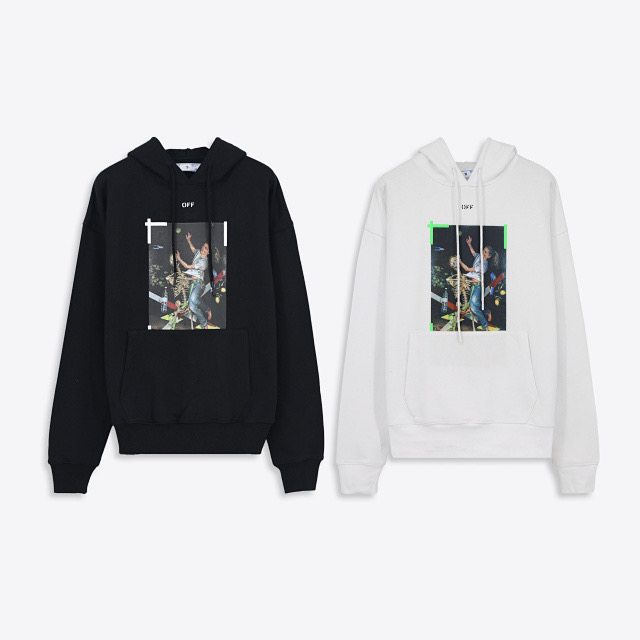  [OFF WHITE] 오프화이트 파스칼 오버 스웨트 셔츠 후드 티셔츠 (2 COLOR)