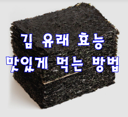  김 유래 효능 맛있게 먹는 방법