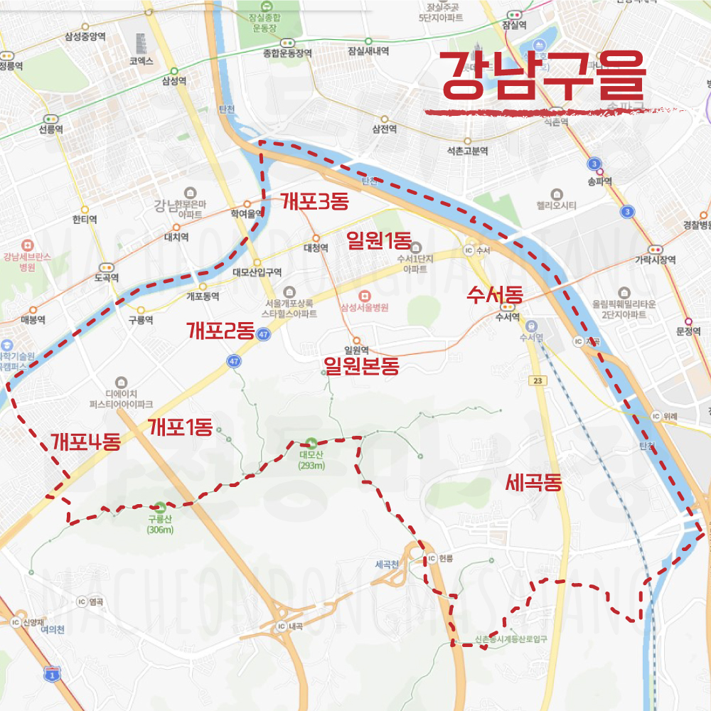 서울특별시-강남구을-선거구-동표시