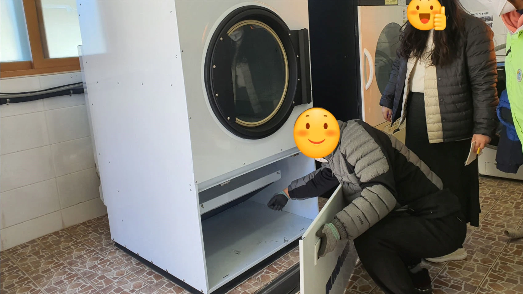 건조기 설치 완료 모습