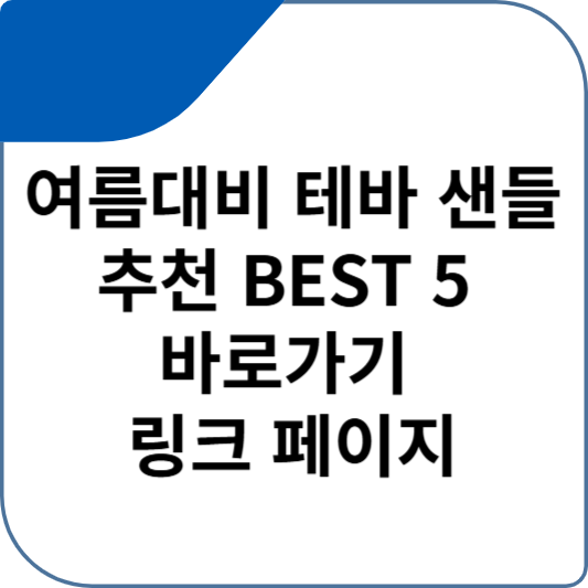여름대비 테바 샌들 추천 BEST 5 바로가기 링크 페이지