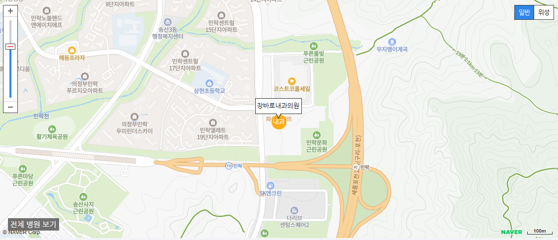 의정부시 일요일 진료 내과 병원 장바로내과의원