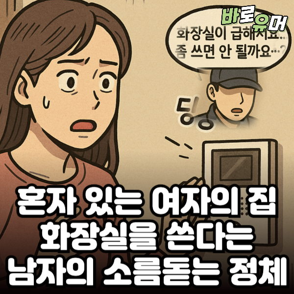 혼자있는 여자 집 화장실을 쓴다던 남자의 소름돋는 ‘정체’
