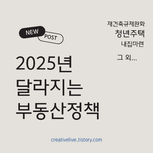 #2025부동산제도 #내집마련 #재건축규제완화 #대출정책변화 #청년주택드림대출 #새해정책 #부동산정책 #새해달라지는것들 #2025년달라지는것 #2025년바뀌는것