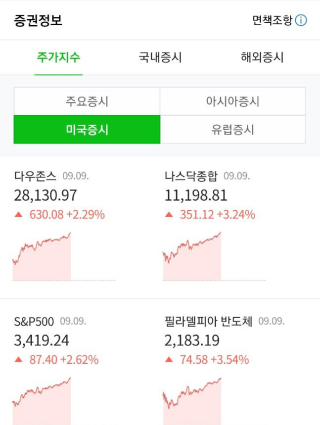  미국 대표 지수 알아보기! 나스닥,S&P500,다우존스 지수