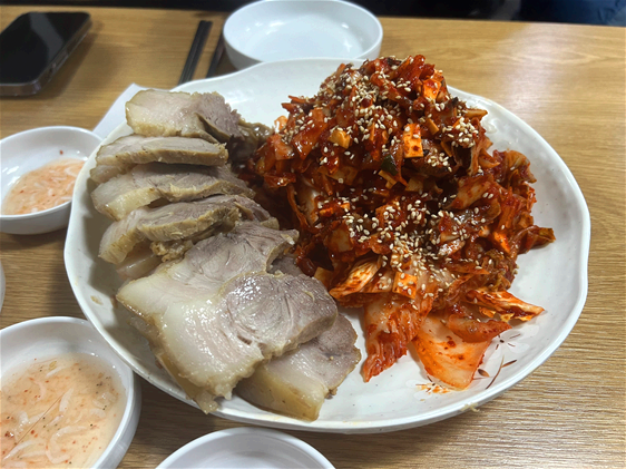 족보칼국수 소라 보쌈 사진