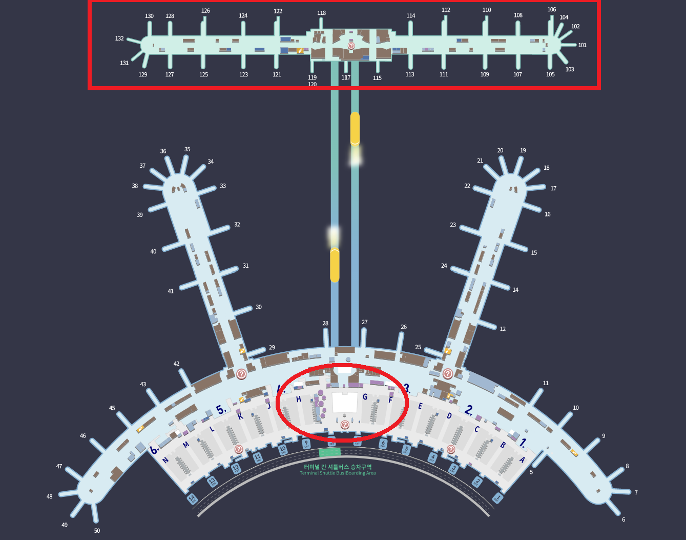 인천 국제공항 셔틀트레인 지도