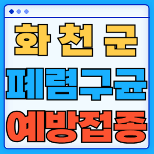 강원도 화천군 폐렴구균 백신 무료 예방접종 비용지원 가격 신청방법 대상자 간격 13가 15가 20가 23가