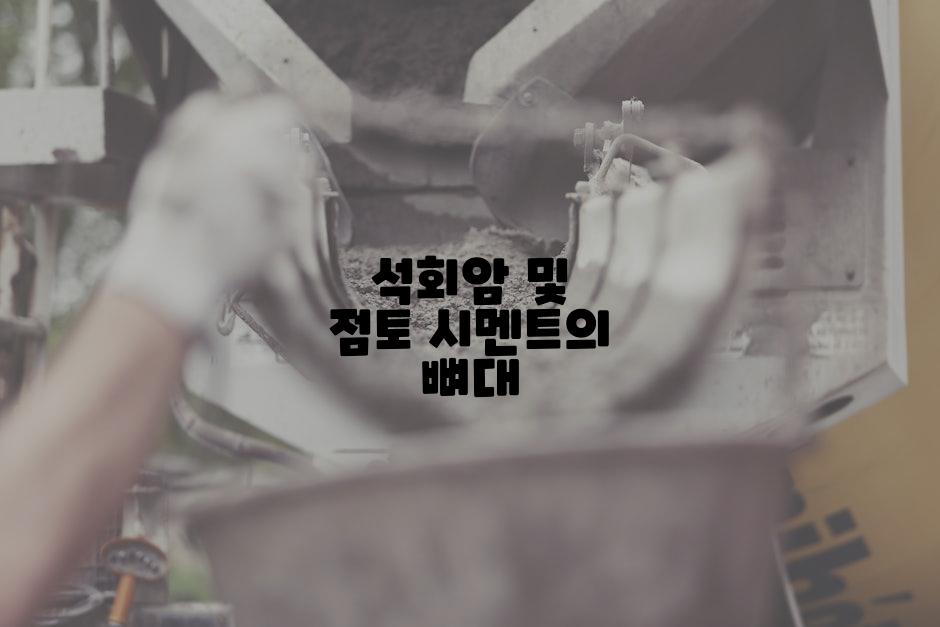 석회암 및 점토 시멘트의 뼈대
