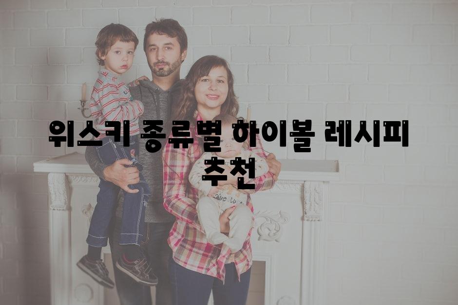 위스키 종류별 하이볼 레시피 추천