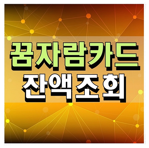  꿈자람카드 잔액조회 클릭하세요