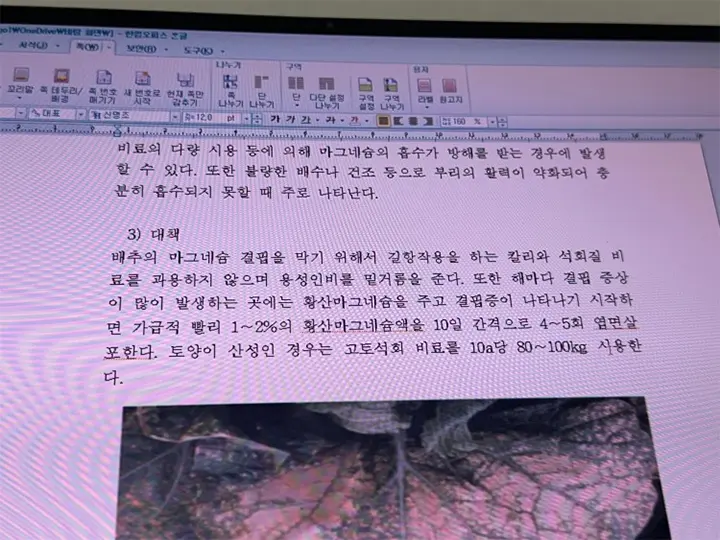 한컴오피스 한글 글자 올리기, 문단 위로 올리기