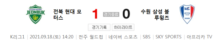  30라운드 K리그1 - 전북 대 수원 (2021년 시즌 축구 경기 하이라이트)