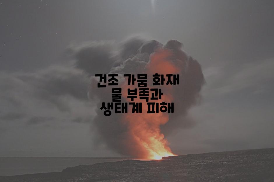 건조 가뭄 화재 물 부족과 생태계 피해