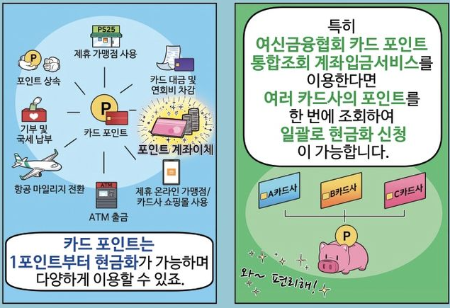  신용카드 포인트 통합조회 및 현금화 안내