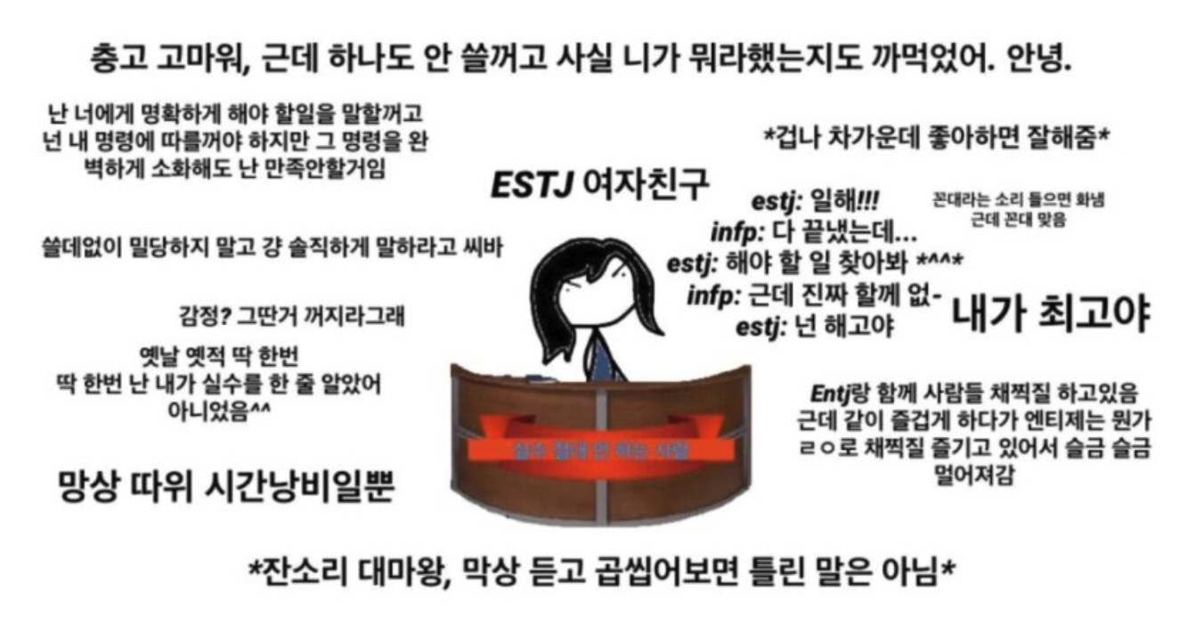 엣티제 여자친구 특징 estj 여자 연애 스타일