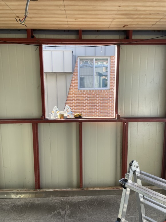 식당관 출입구 강화도어 유리문으로 설치 김해 진영 제일고등학교 강화도어 설치, 10