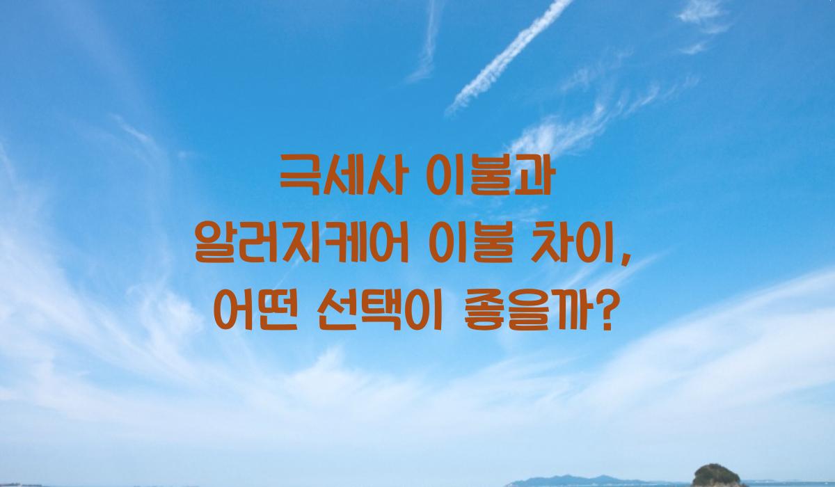 극세사 이불과 알러지케어 이불 차이