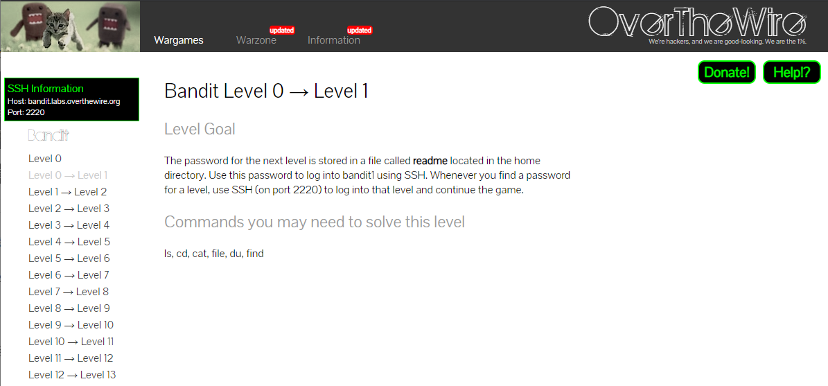  CTF Bandit Level 0 → Level 1 강좌 - 패스워드 탐색