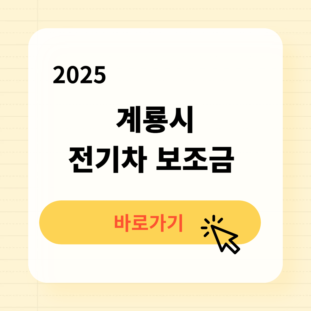 계룡시 전기차 보조금 조회방법