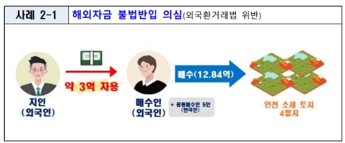 해외자금 불법반입 의심(외국환거래법 위반)