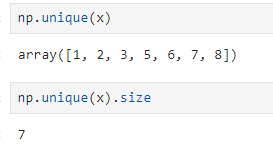 Numpy 기능 - 중복값 제거 .unique( )