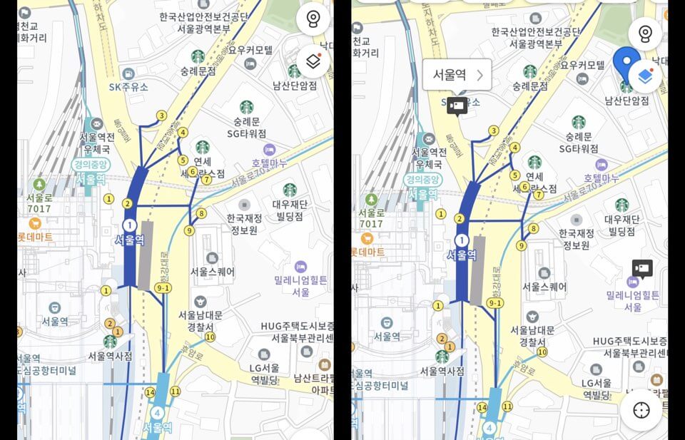 카카오맵-실시간-교통상황-CCTV-확인하는-화면