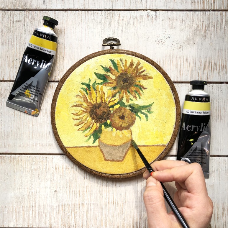 아몬드나무 별이 빛나는 밤 해바라기 인테리어 프레임 잠실 취미미술 아트 블라썸 고흐 아크릴 명화 원데이 클래스 16