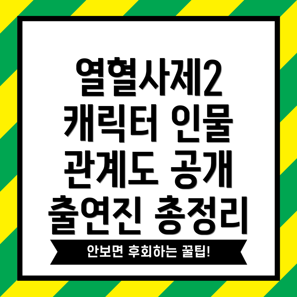 열혈사제2 등장인물