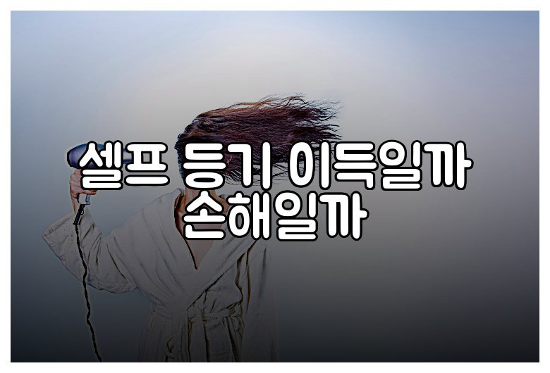 셀프 등기 이득일까 손해일까