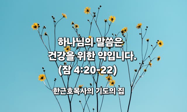  하나님의 말씀은 건강을 위한 약입니다. (잠 4:20-22; 시 107:20)
