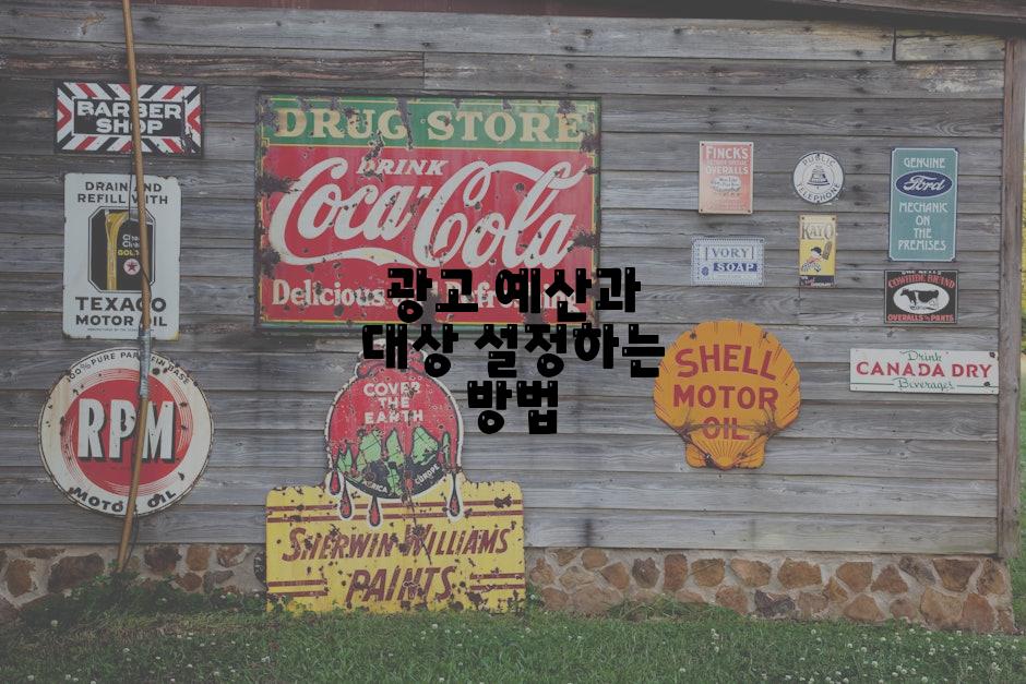광고 예산과 대상 설정하는 방법