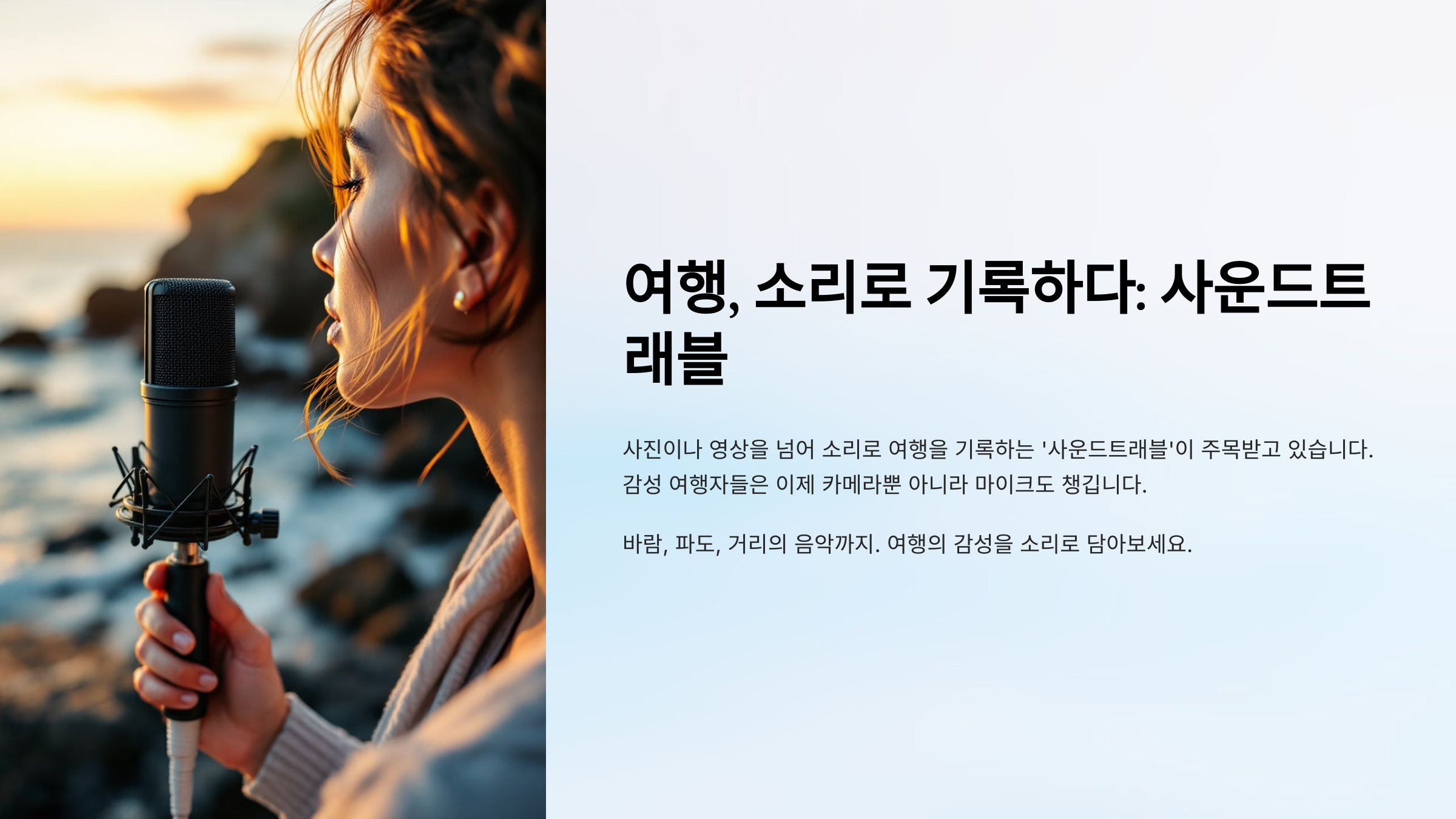 여행지에서 ‘소리’를 기록한다면? 사운드트래블의 매력