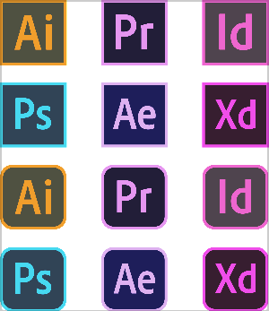  adobe icon, 어도비 아이콘, png, ai, vector