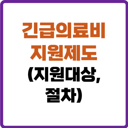 긴급의료비 지원제도