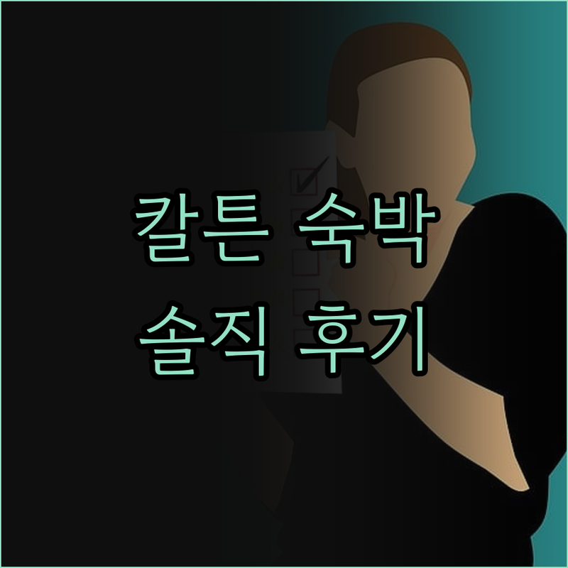 칼튼 숙박 후기.. 솔직히 말해서 이