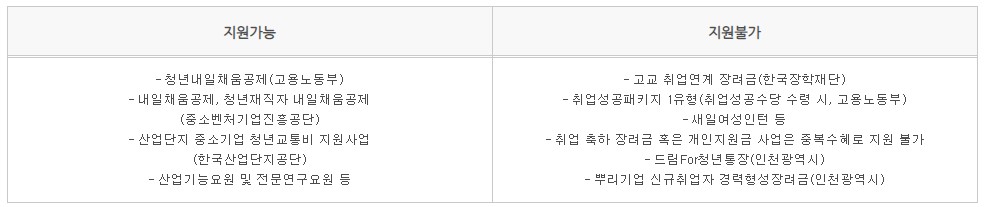  (1석 5조) 인천 재직 청년 드림포인트 지원 사업
