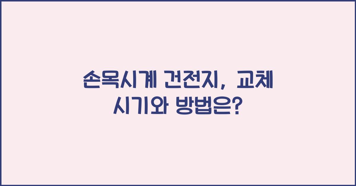 손목시계 건전지